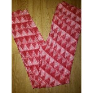 LuLaRoe OS Leggings Red Pink Triangle Print-XOXO